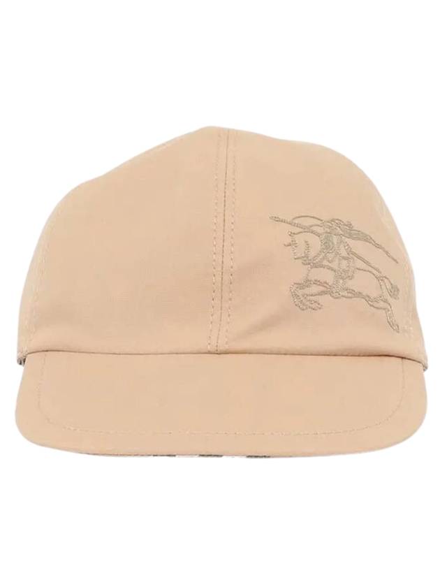 Kids Check Reversible Cotton Baseball Cap Hat Sand - BURBERRY - BALAAN 1