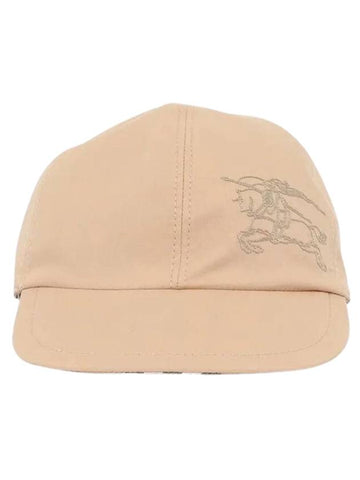 Kids Check Reversible Cotton Baseball Cap Hat Sand - BURBERRY - BALAAN 1