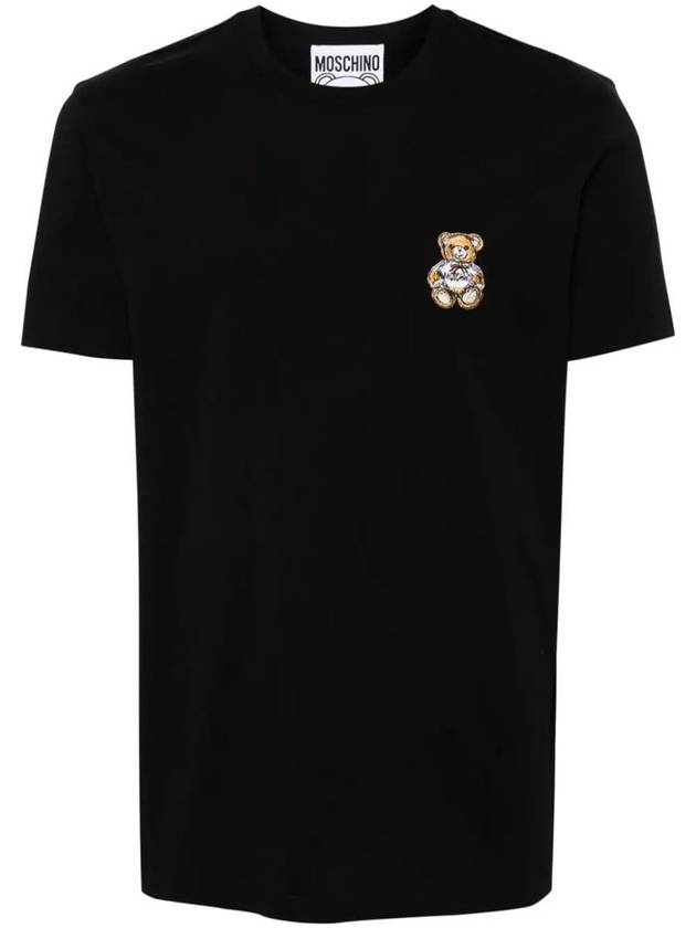 Moschino Cotton T-Shirt With Teddy Bear Patch - MOSCHINO - BALAAN 1