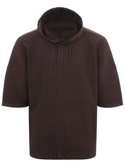 Issey Miyake Short Sleeve T Shirt HP46JK127 47 Brown - ISSEY MIYAKE - BALAAN 2