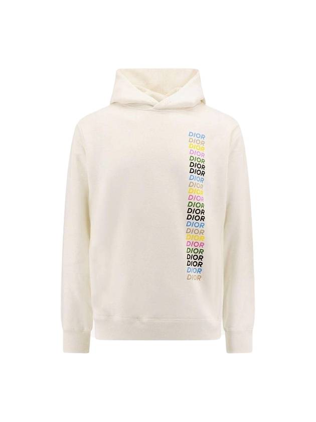 Comfort Fit Cotton Hoodie White - DIOR - BALAAN 1