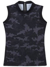 Golf Wear Military Print Sleeveless T-Shirt BLACK - WHITEBALL - BALAAN 1