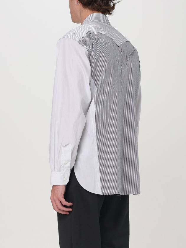 Striped Patchwork Long-Sleeved Shirt - MAISON MARGIELA - BALAAN 4