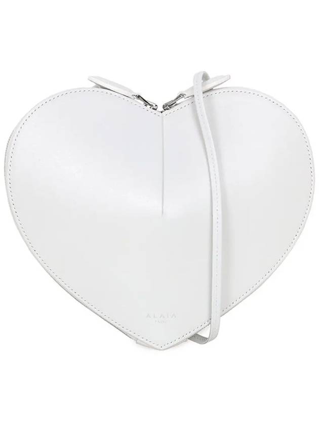 Le Coeur Heart Calfskin Shoulder Bag White - ALAIA - BALAAN 2