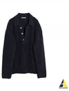 Big Piquet Chunky Cotton Rib Knit Top Navy - OUR LEGACY - BALAAN 2