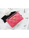 Heart Logo Lambskin Card Wallet Pink - CHANEL - BALAAN 4