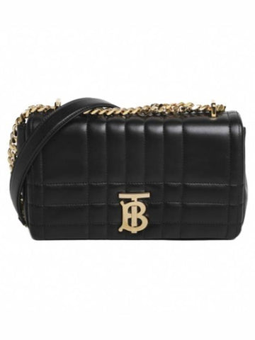 Lola Quilted Lambskin Small Shoulder Bag Black - BURBERRY - BALAAN 1