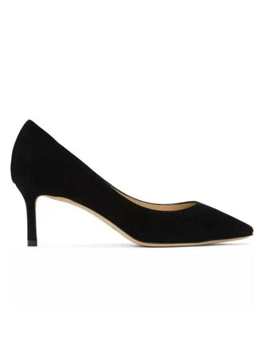 Romy 60 Suede Pumps Heels Black - JIMMY CHOO - BALAAN 1