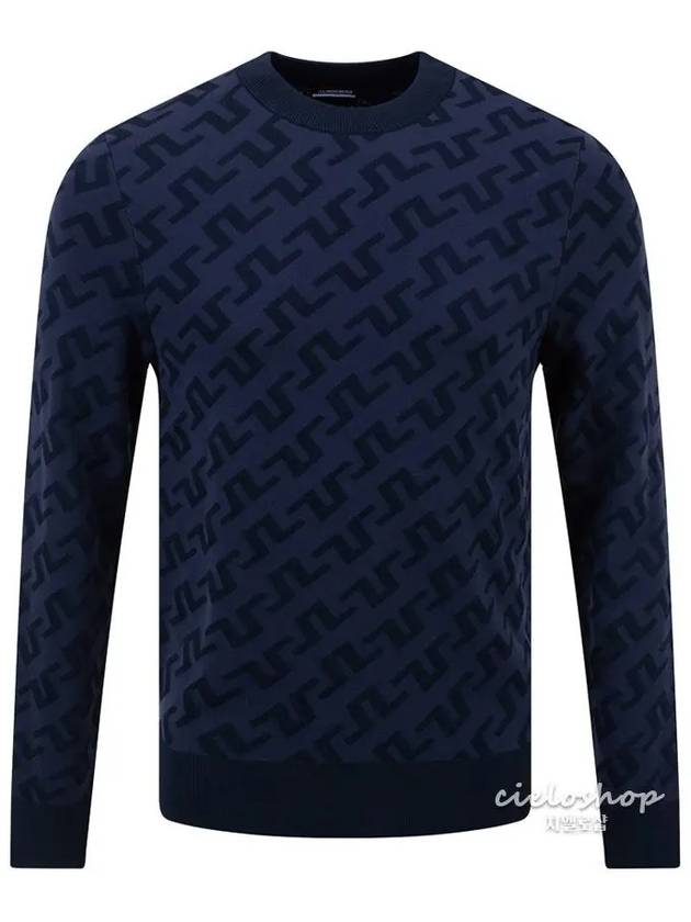 BRIDGE Mono Men s Golf Knit Sweater Navy AMKW07005 - J.LINDEBERG - BALAAN 1