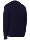 Men's Lens Wappen Lambswool Cardigan Navy - CP COMPANY - BALAAN 4