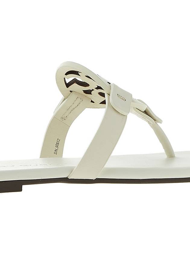 Miller Soft Leather Flip Flops White - TORY BURCH - BALAAN 11