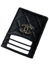 Classic Caviar Season Logo Card Wallet Black Kkeuldok AP3404 B12928 94305 - CHANEL - BALAAN 6