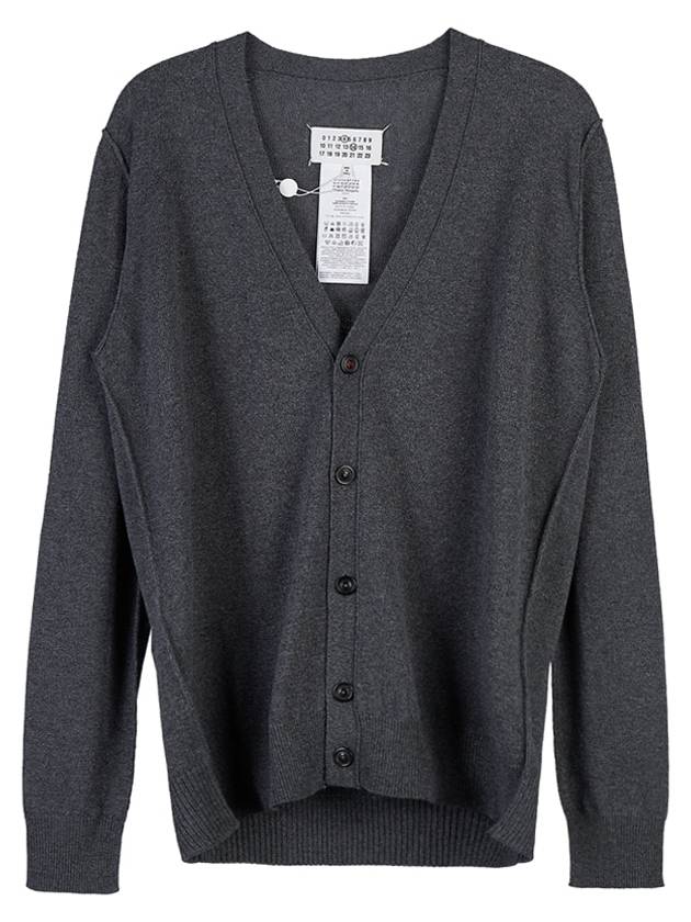 Cashmere Back Stitch Cardigan Grey - MAISON MARGIELA - BALAAN 10