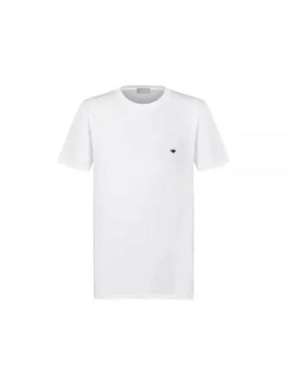 Embroidered Bee Cotton Jersey Short Sleeve T-Shirt White - DIOR - BALAAN 2