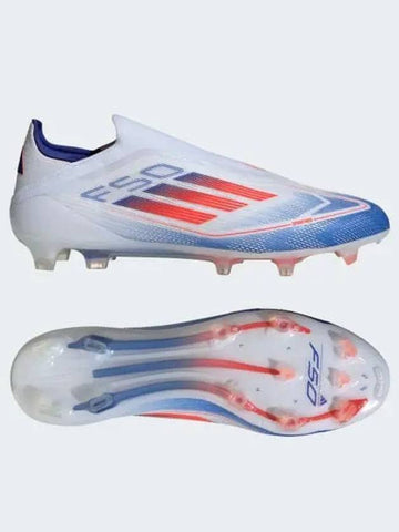 F50 Elite Laceless FG Football Cloud White Solar Red Lucid Blue Soccer Shoes IF8819 739995 - ADIDAS - BALAAN 1