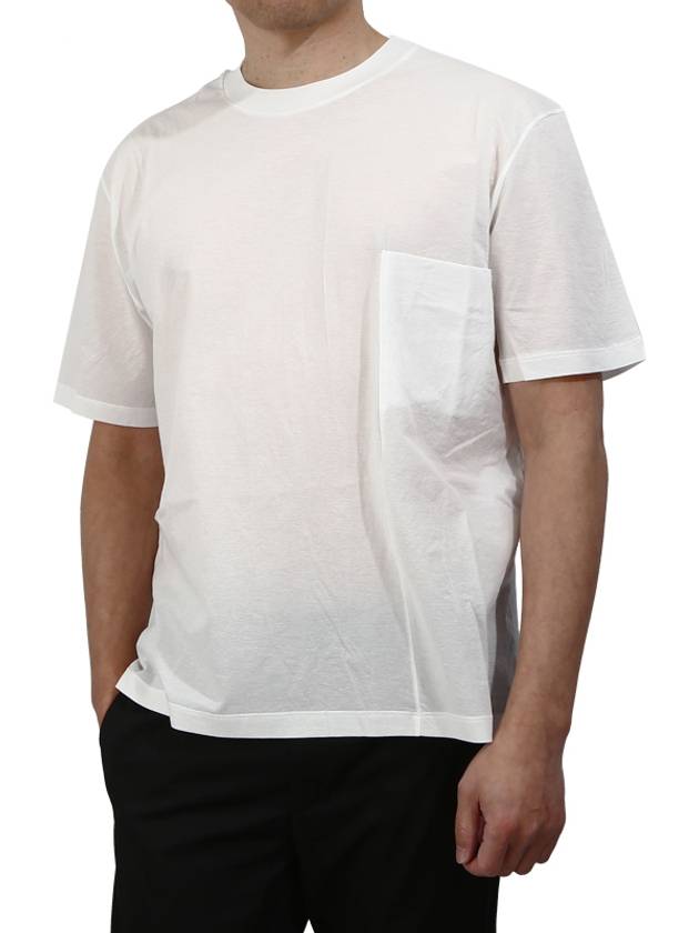 Pocket Crew Neck Cotton Short Sleeve T-shirt White - JIL SANDER - BALAAN 2