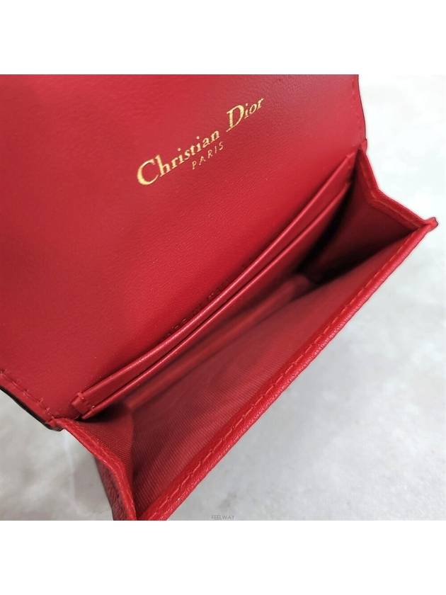 Lux You New Product Red Saddle Flap Card Wallet S5611CCEH - DIOR - BALAAN 6