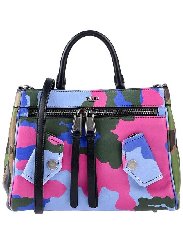 leather Camouflage Biker Jacket bag - MOSCHINO - BALAAN 1