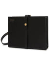 Small Book Logo Detail Leather Clutch Bag Black - MARNI - BALAAN 3