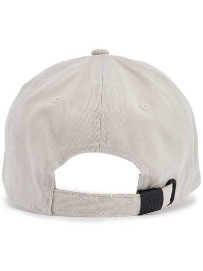 gray cotton cap with large logo and curved brim - Y-3 - BALAAN 2