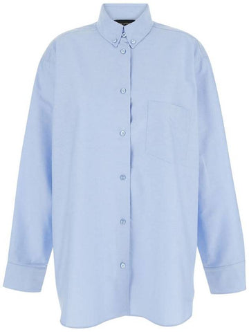 Light Blue Shirt With Buttons In Cotton Blend Woman - ANDAMANE - BALAAN 1