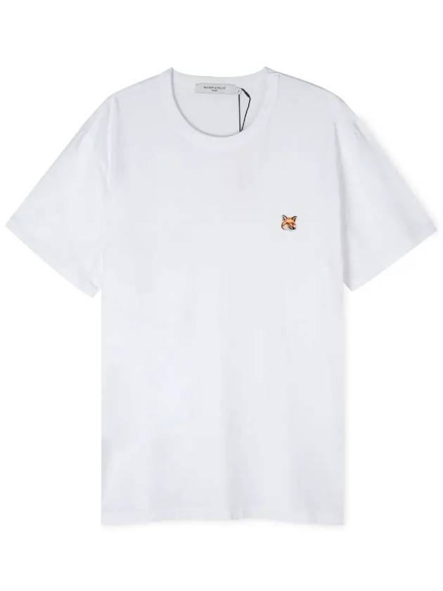 Men s Foxhead White Short Sleeve T Shirt AM00103KJ0008 WH - MAISON KITSUNE - BALAAN 3