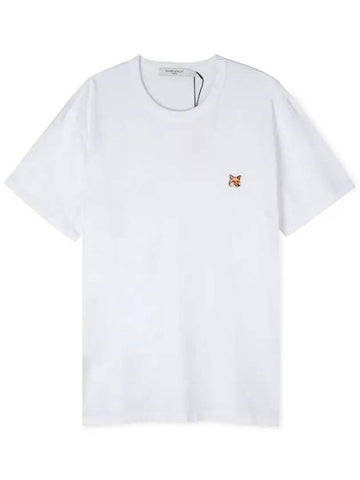 Men s Foxhead White Short Sleeve T Shirt AM00103KJ0008 WH - MAISON KITSUNE - BALAAN 1