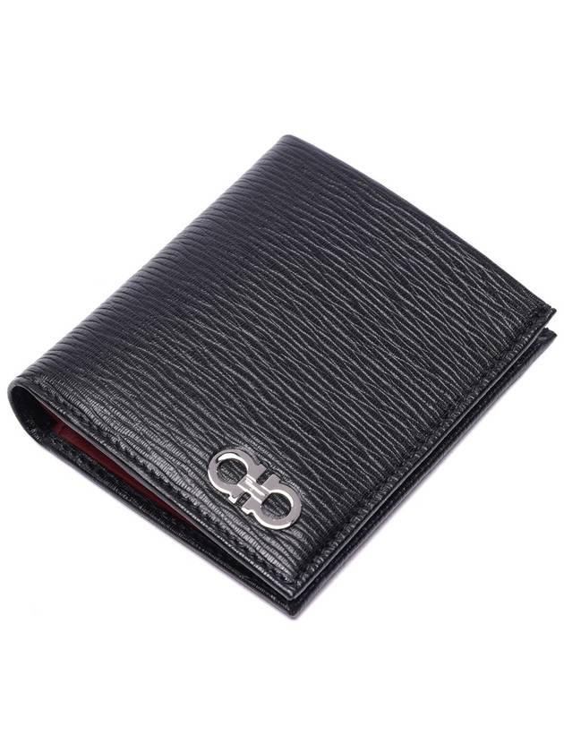 Revival Gancini Half Wallet Black - SALVATORE FERRAGAMO - BALAAN 6