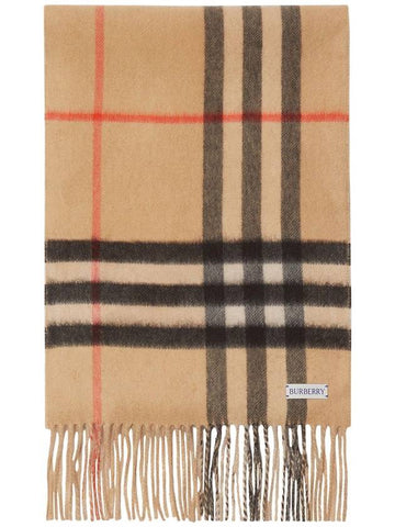 Reversible contrast checked cashmere scarf - BURBERRY - BALAAN 1