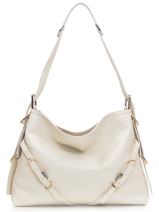 Voyou Medium Leather Shoulder Bag Beige - GIVENCHY - BALAAN 2