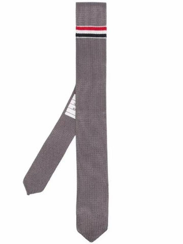 RWB knit tie light gray - THOM BROWNE - BALAAN.