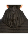 Matte Nylon 4-Bar Stripe Downfill Quilted Hoodie Padding Black - THOM BROWNE - BALAAN 10