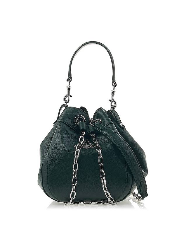 Chrissy Medium Bucket Bag Dark Green - VIVIENNE WESTWOOD - BALAAN 2