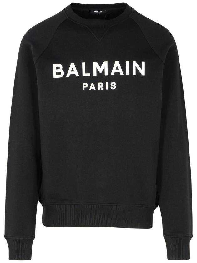 Balmain Black Cotton Sweatshirt - BALMAIN - BALAAN 1