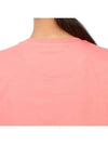 logo zipper pocket crop short sleeve t-shirt pink - FENDI - BALAAN.