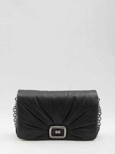 Viv' Choc Large Leather Shoulder Bag Black - ROGER VIVIER - BALAAN 2