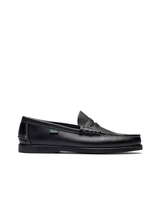 Corux Stitch Detail Leather Loafer Black - PARABOOT - BALAAN 1