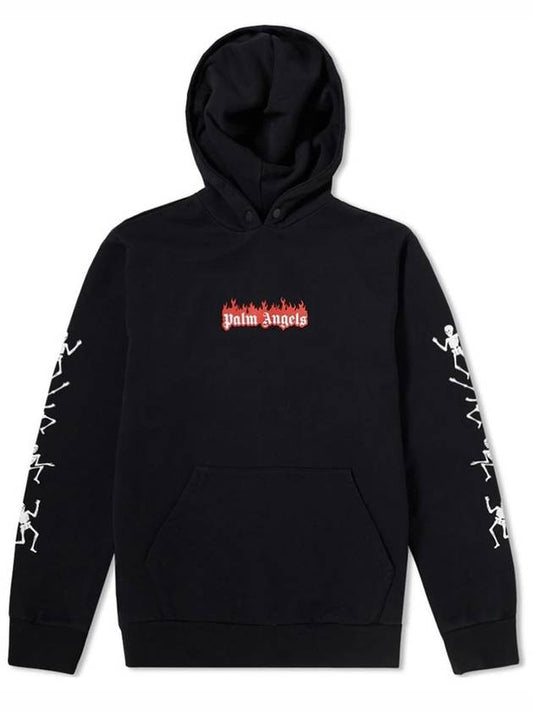 12Th Anniversary Skull Printing Hoodie Black - PALM ANGELS - BALAAN 1