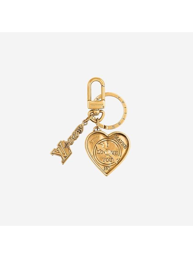 LV Lovers Heart Bag Charm Key Holder Gold - LOUIS VUITTON - BALAAN 1