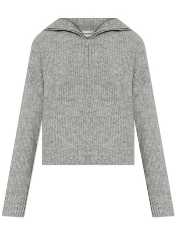 Officine Generale Sweater With Collar, Women's, Grey - OFFICINE GENERALE - BALAAN 1