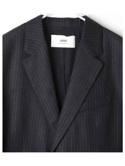 Striped Blazer Jacket Black - AMI - BALAAN 2