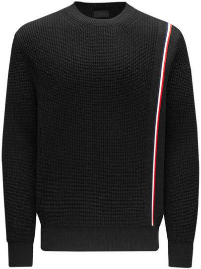 Tricolor Crew Neck Knit Top Black - MONCLER - BALAAN 2