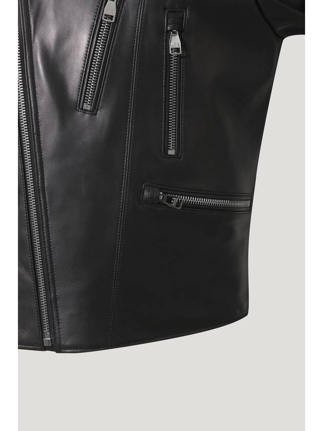 BLACK PREMIUM LEATHER BIKER JACKET - IRO - BALAAN 5