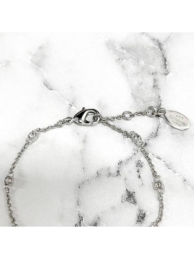 Signature Cable Link Chain Bracelet Silver - VALENTINO - BALAAN 7