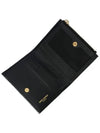 Cassandre Matelasse Grain De Poudre Embossed Leather Half Wallet Black - SAINT LAURENT - BALAAN 4