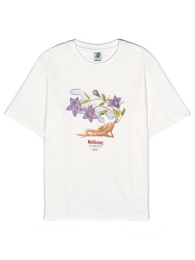 Men's Bellflower Cigarette Short Sleeve T-Shirt White I2ST01WH - IOEDLE - BALAAN 3