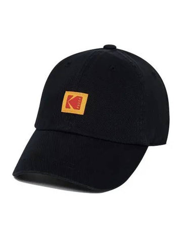 KODAK Square Logo Relax Fit Ball Cap BLACK - KODO - BALAAN 1