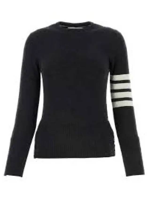 Women's 4 Bar Classic Cashmere Pullover Knit Top Dark Grey - THOM BROWNE - BALAAN 2