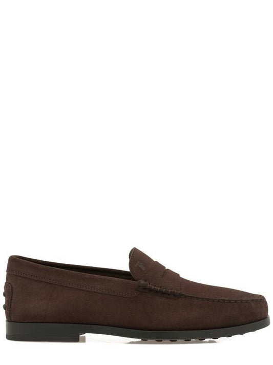 Men's Moccasin Suede Loafers Brown - TOD'S - BALAAN 1