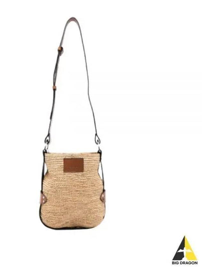 Logo Patch Raffia Cross Bag Beige - ISABEL MARANT - BALAAN 2